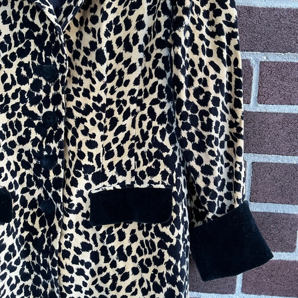 Vintage Velvet, Leopard, Print Blazer Jacket - Picture 5 of 5
